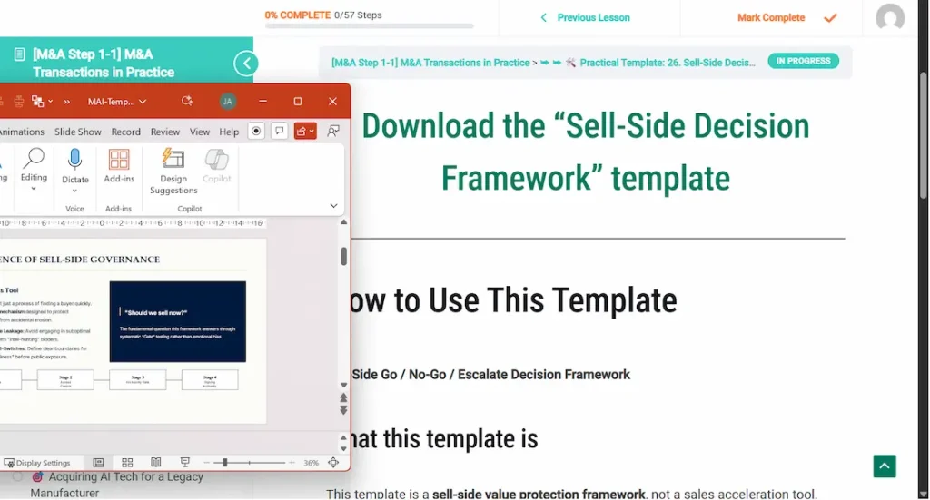 merger and acquisition process course 5