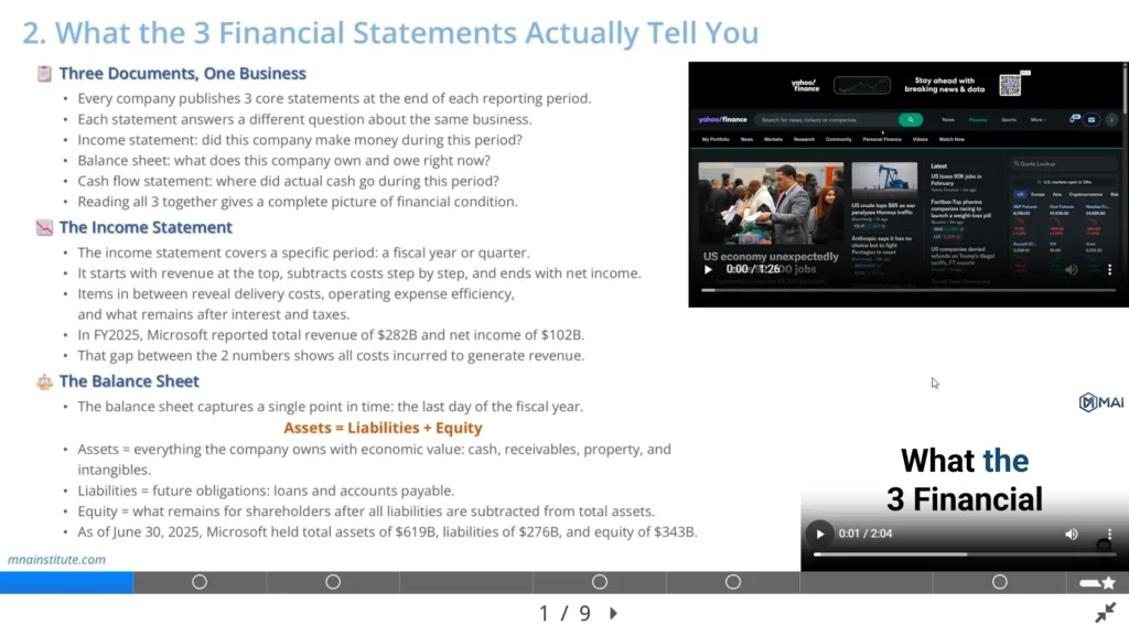 financial statement analysis course 1
