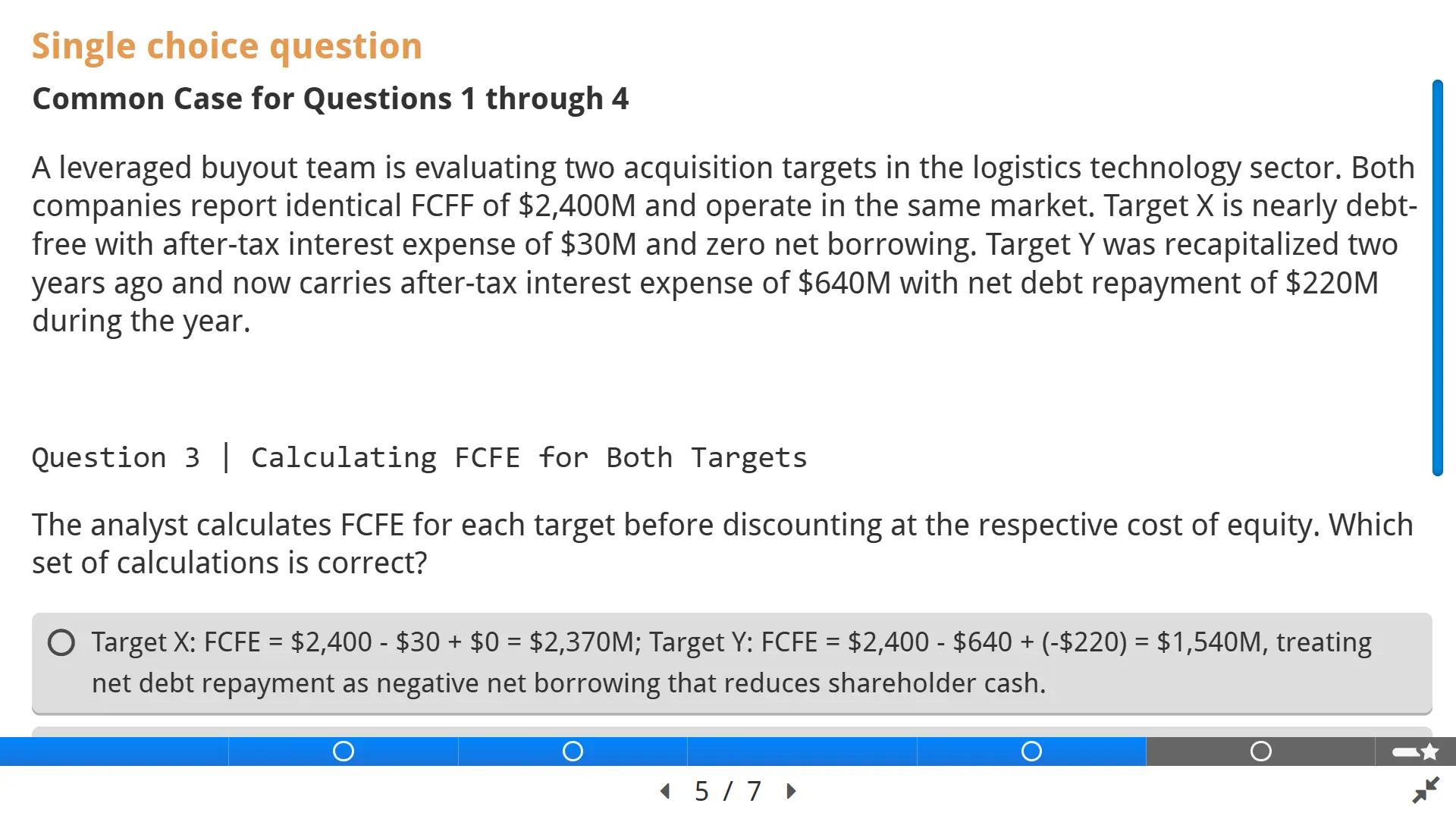 how to calculate FCFE