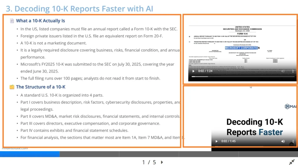 Basic Company Valuation Course with AI
