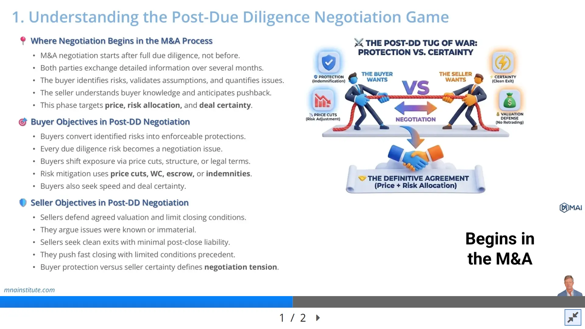 mergers and acquisitions negotiation