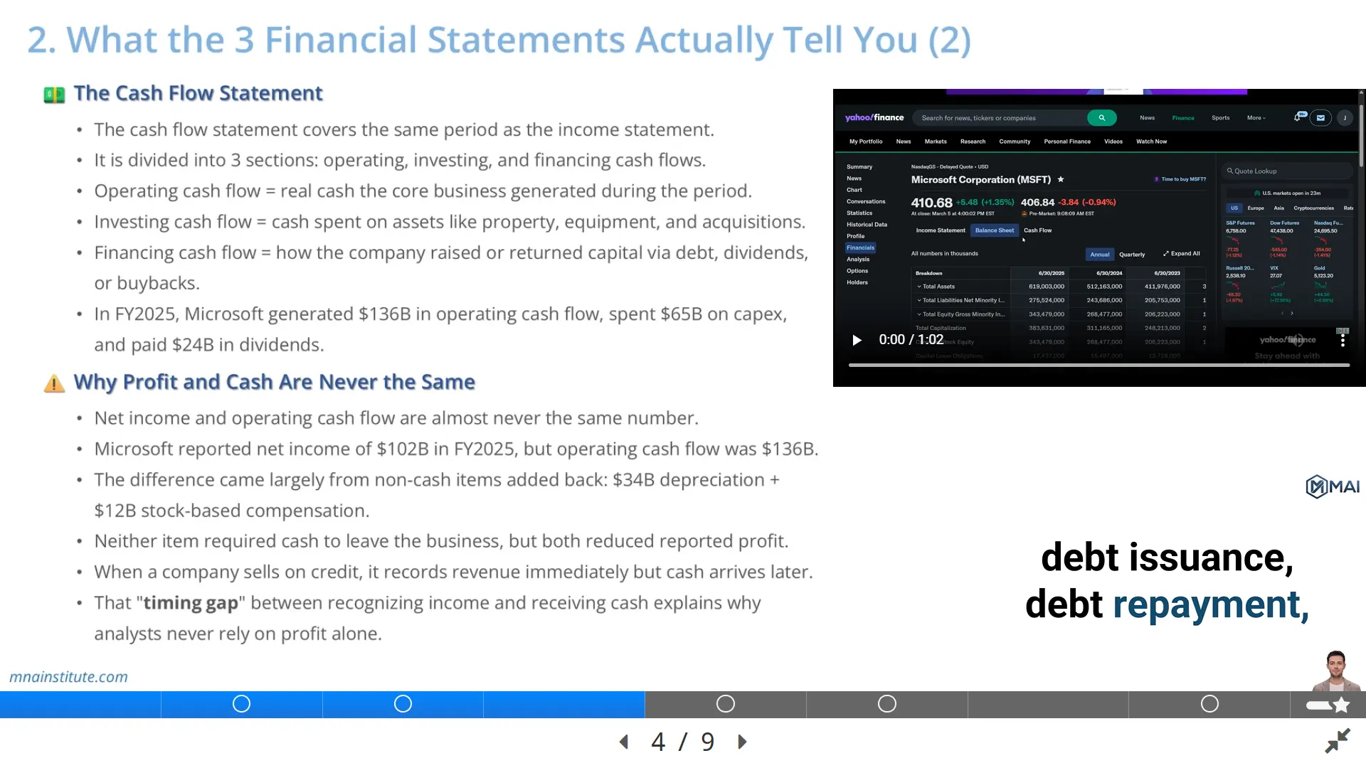 three financial statements - income statement balance sheet cash flow