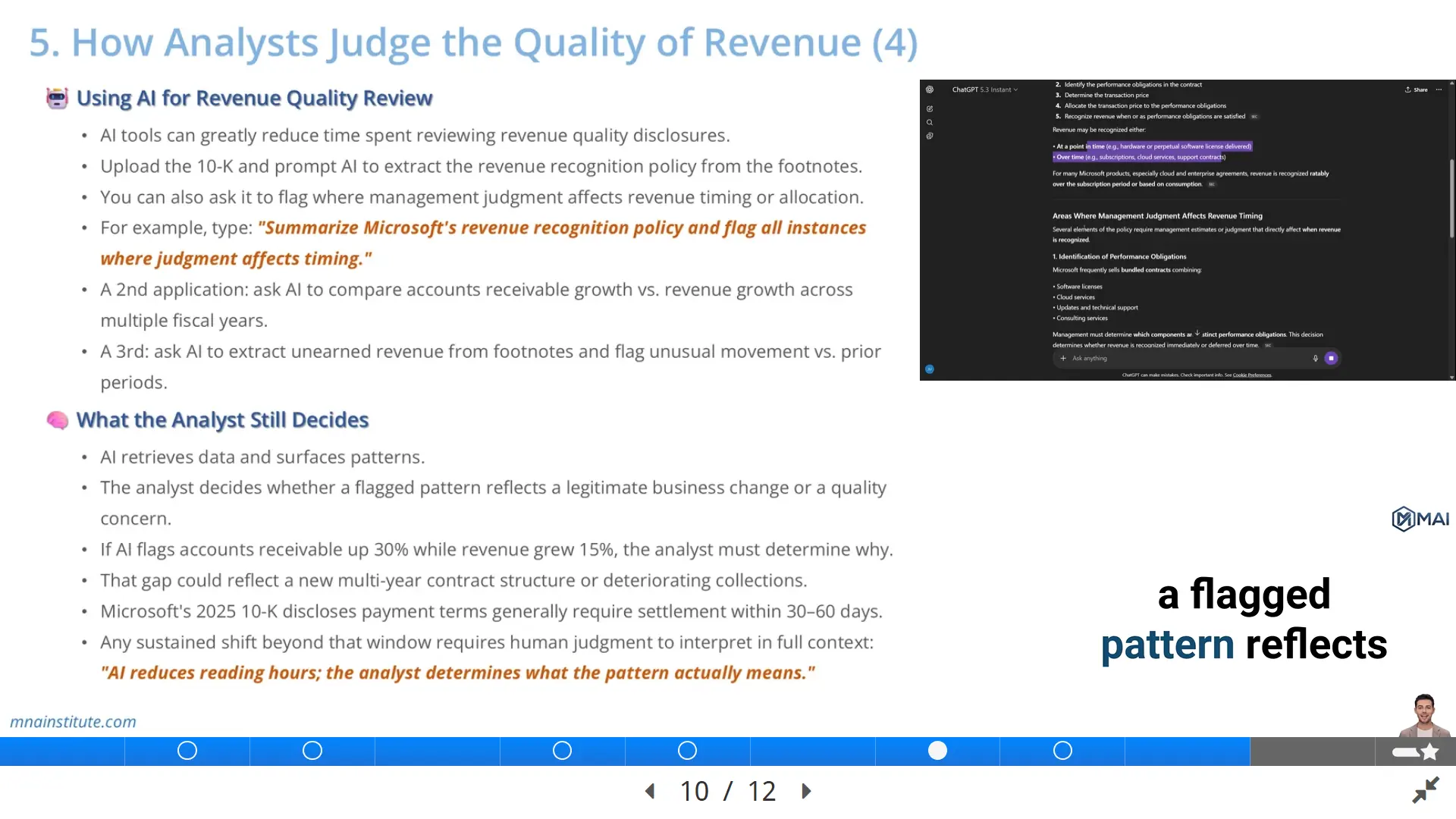 review recurring revenue with AI