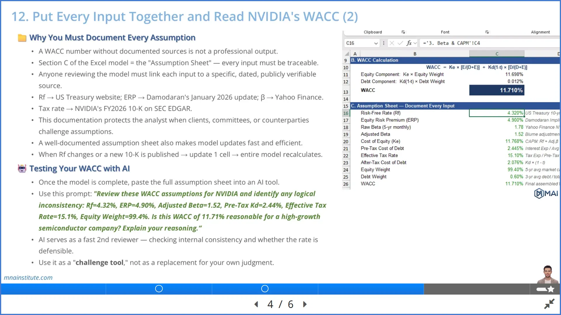 WACC calculation
