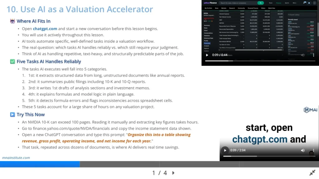 basic company valuation