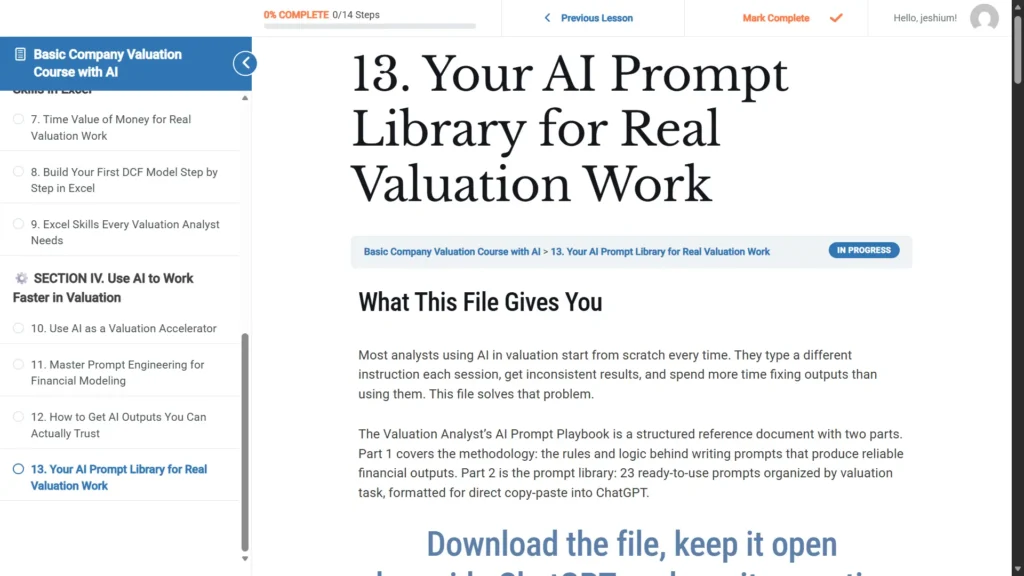 basic company valuation