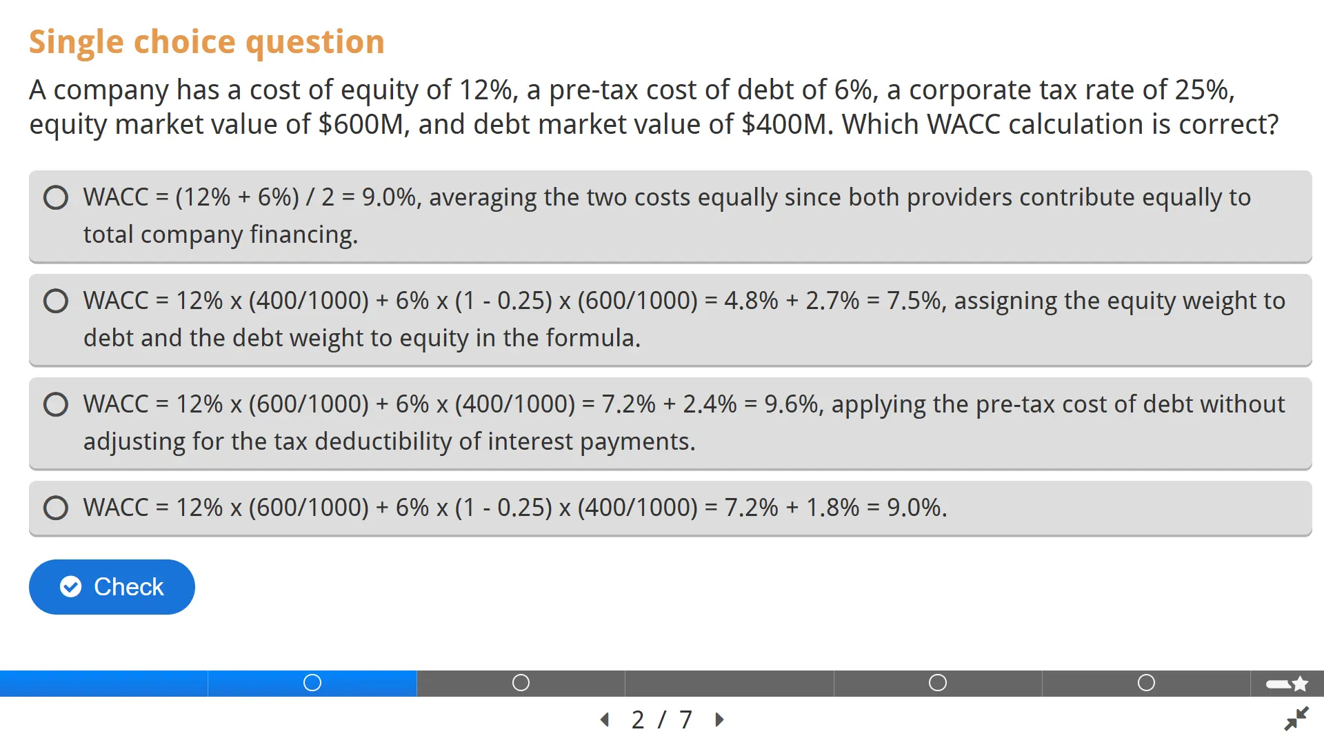 weighted average cost of capital wacc formula