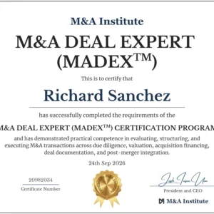 mergers and acquisitions certification